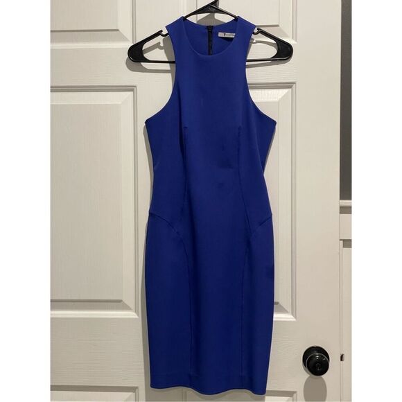T Alexander Wang Scuba Stretch Bodycon Sleeveless Tech Mini Dress Size 4 Womens - Picture 1 of 3
